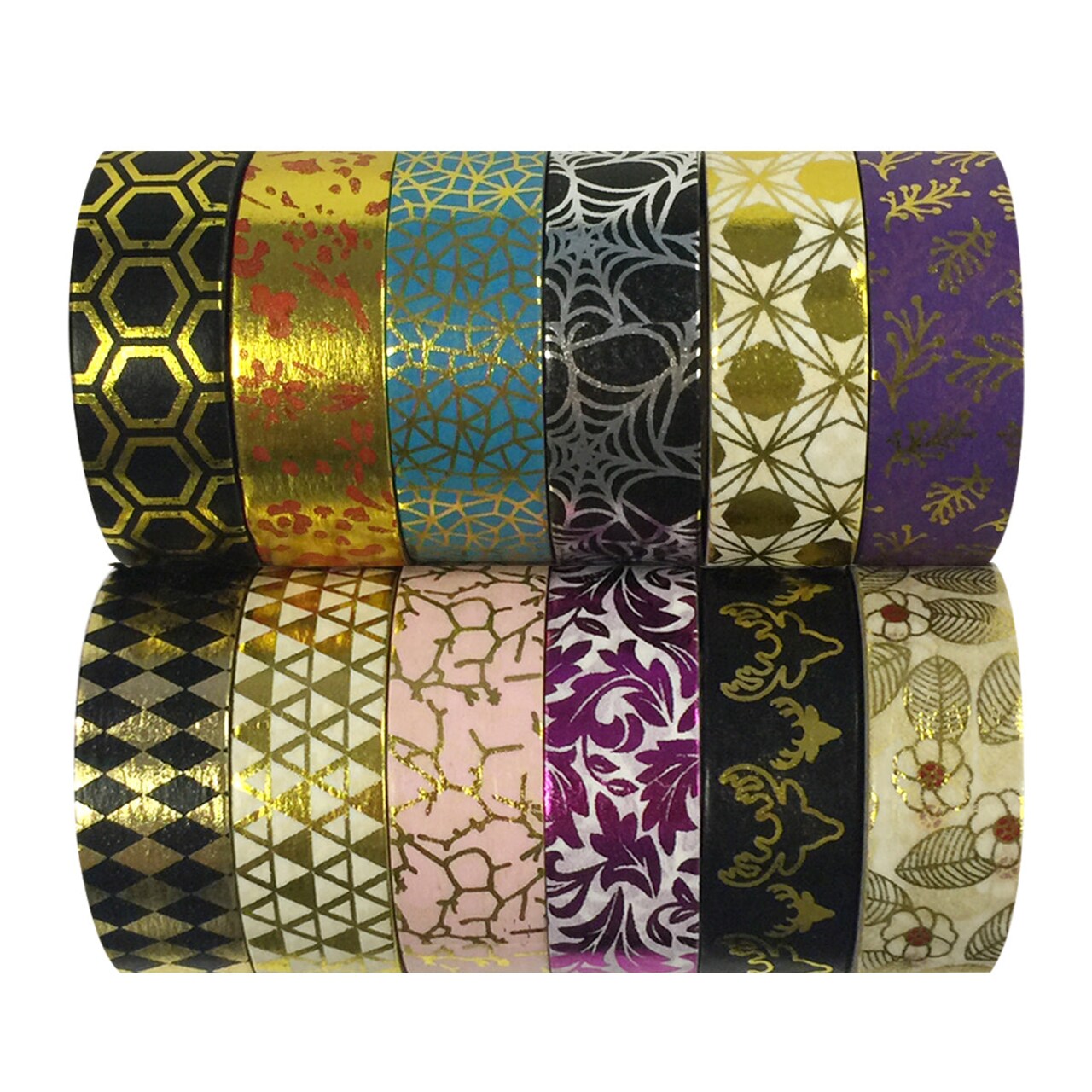 Wrapables Washi Tapes Decorative Masking Tapes, Set of 12, ADSET56